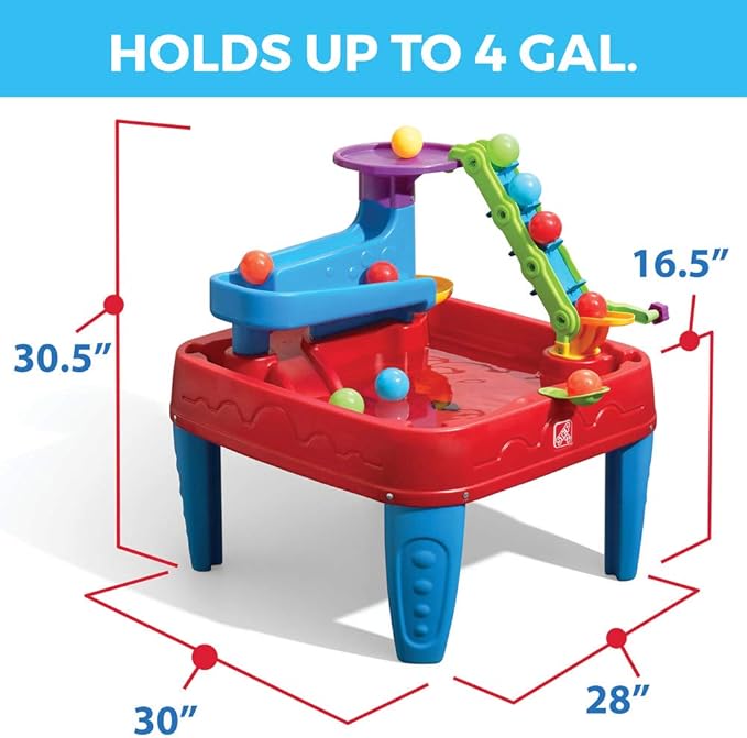 Step2 Stem Discovery Ball Table, Kids Water Table Activity Sensory Playset, Summer Outdoor Toys, 13 Piece Water Toy Accessories, For Toddlers 2+ Years Old