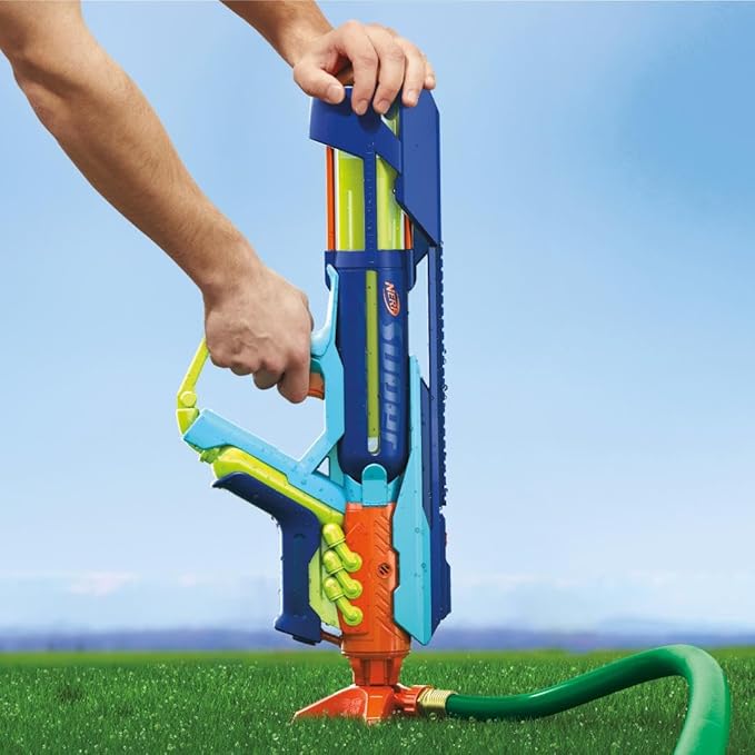 Nerf Super Soaker Power Drench XL Water Blaster, High Performance Pressurized Blasting, Easy Fill Station, Water Toys, Ages 8+