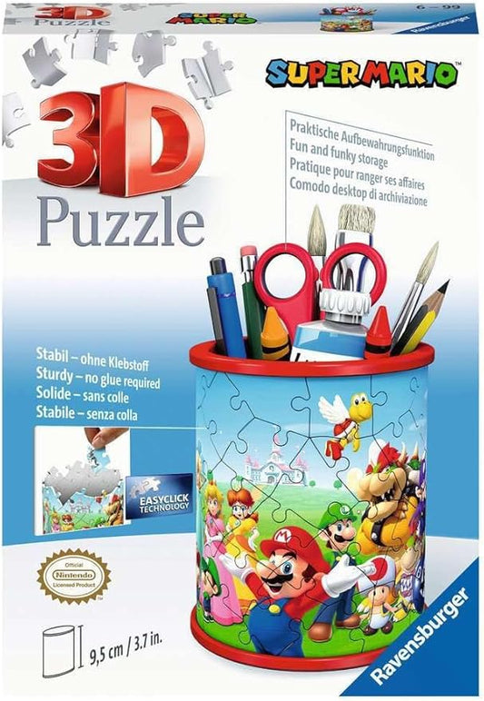 Ravensburger Super Mario Brothers Pencil Pot 3D Jigsaw Puzzles for Kids Age 6 Years Up - 54 Pieces - No Glue Required