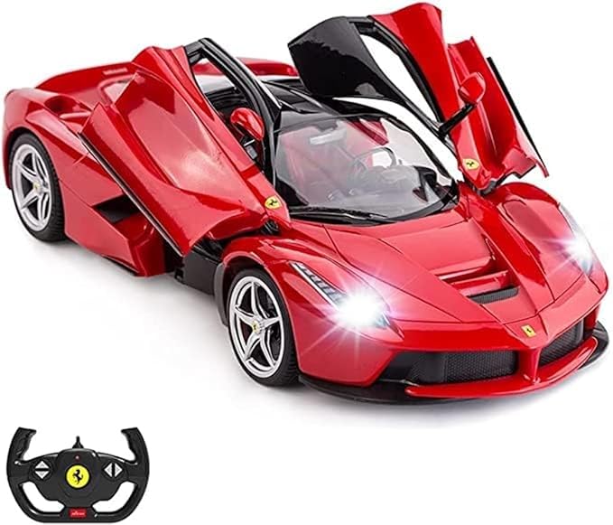 100 CLASSIC Officially Licensed RC Ferrari LaFerrari Remote Control RC Car Series 1:14 Scale Full Function Electric Sport Racing Hobby Toy Car (50100Red, 1:14)