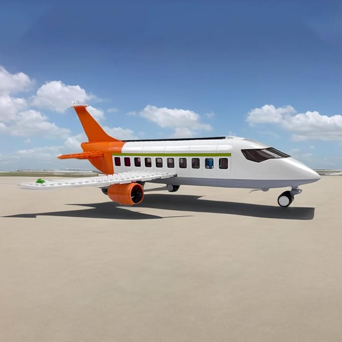 City Passenger Airplane Building Toy Set,With Airport Passenger Terminal,Radar Tower,Luggage Truck,Container Loader And 7 Figures,Aviones 747 Plane Set For Kids 6+ (Passenger Airplane 678Pcs)