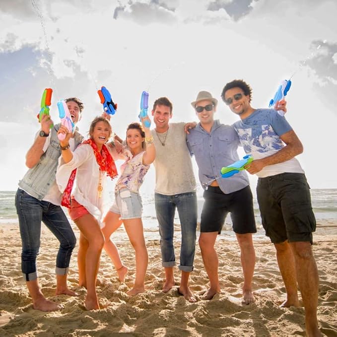 Water Guns for Kids 6 Pack Ages 4-8-12 Squirt Guns Water Pistol Super Soaker Blaster Bulk Long Range Water Fighting Toys Best Gifts for Boys Girls Adults Summer Swimming Pool Outdoor