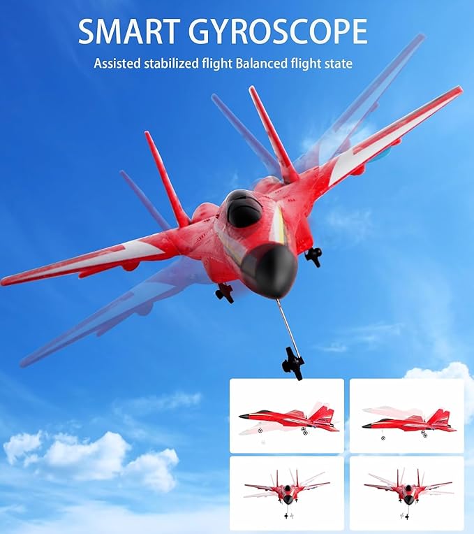 RC Plane for Kids Over 12 Years and Up,2CH Foam Remote Control Airplane Wireless Toys,Hobby RC Glider Aircraft Gifts for Beginners Boys Girls Adult Red