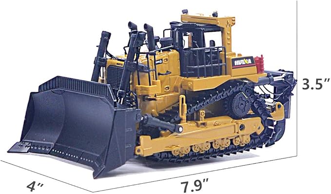 Ailejia 1/50 Scale Diecast Truck Alloy Models Bulldozer Vehicle Construction Vehicle Model Engineering Car Toy boy Gift (Bulldozer)