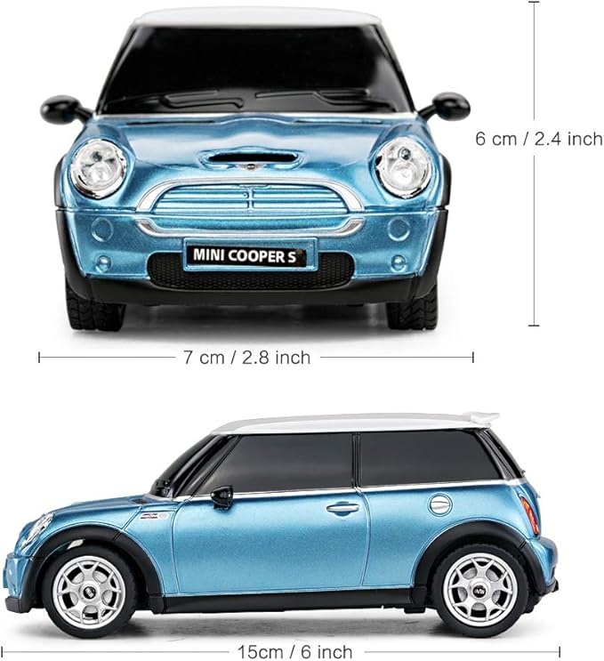 RASTAR 1:24 RC Cars Toy Mini Cooper Car for Kids Mini Cooper S Remote Control Car - Blue