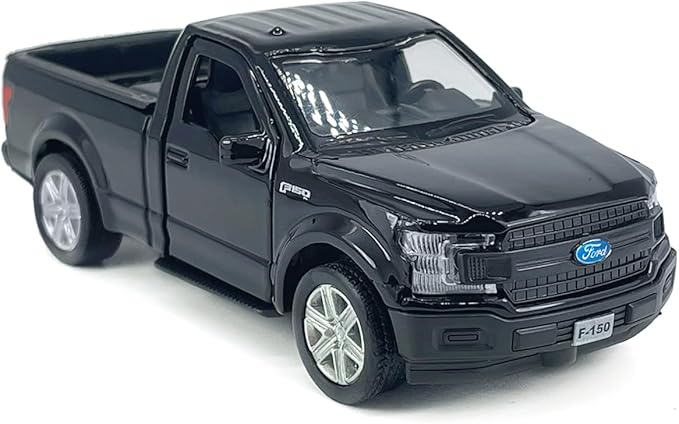 F-150 Pickup Truck Trailer Towing Horse Transporter Farm Trailers, Doors Open, 1/36 Scale Model Car Diecast Metal Toy Cars, 3 4 5 6 7 Year Old Kids Boys Gifts, Cake Topper Home Office Décor Collection