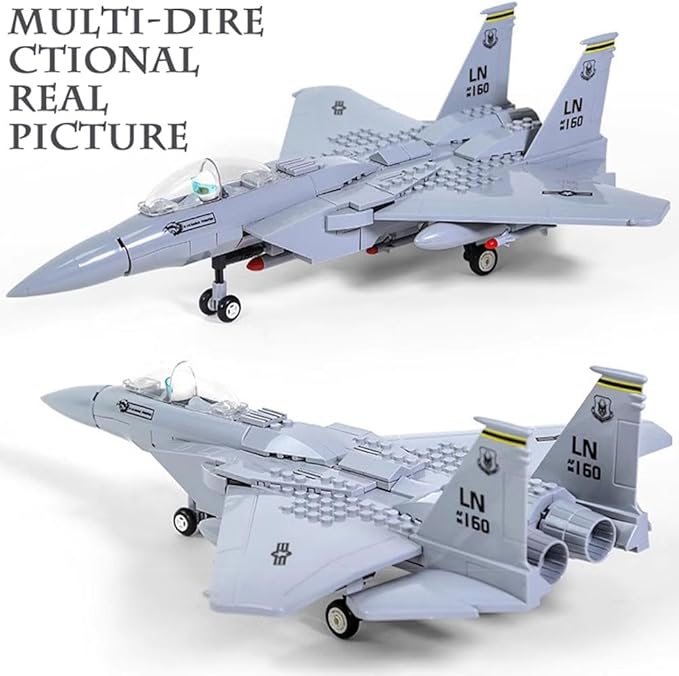 Eagle Fighter Falcon Army Airplane Building Bricks Set,Military Fighter Air Force Building Block Set,WW2 Military Airplanes Model,Aircraft Plane Toy Gifts for Kids and Adults,223PCS