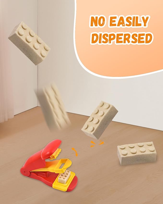 Sand Play Set,Construction Sensory Bin with Moldable Self-Sticking Play Sand for Kids, Sensory Building Toy Set for Kids Age 3+, Birthday Gift Idea