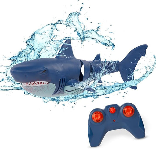 Terra by Battat – Remote Control Shark – Bath & Pool Shark Toy – Water Toys – Electronic Great White – 6 Years + – Great White