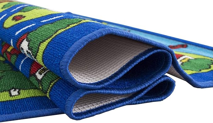 Kids Rug Children Area Rug - Non Skid Gel Backing (8' X 11')