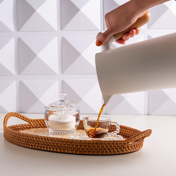 WOLFF - Pearl Crystal Beaded Sugar Bowl with Lid and Spoon - Sugar Holder, Dish for Candy Dispenser, Jelly Jar (Clear, Sugar Bowl)