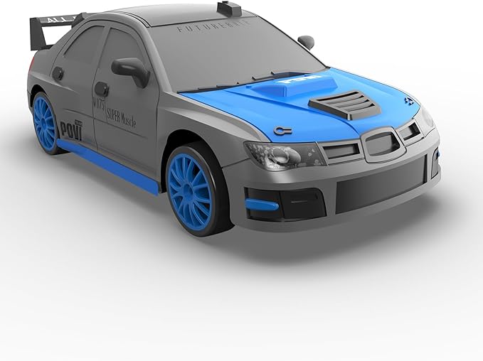 Remote Control Car RC Drift Car 2.4GHz 1:24 Scale 4WD 15KM/H High Speed Model Vehicle with LED Lights Drifting Tire Racing Sport Toy Car for Adults Boys Girls Kids Gift 2Pcs Rechargeable Batteries