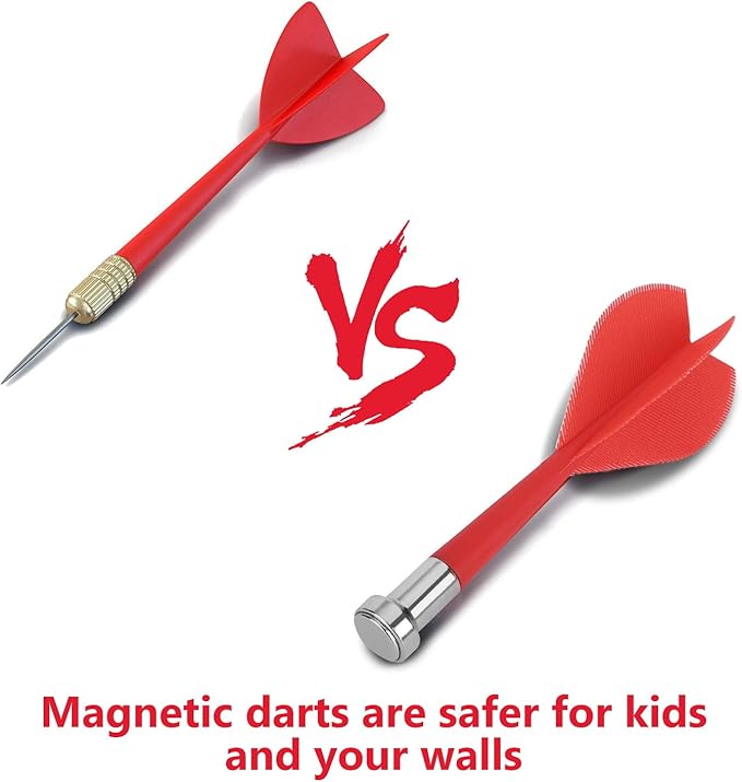 18 inch Magnetic Dart Board Set for Kids, Indoor Outdoor Game Dart Game with 12 Darts, Dartboard Toys Gifts for 6 7 8 9 10 11 12 Year Old Boys