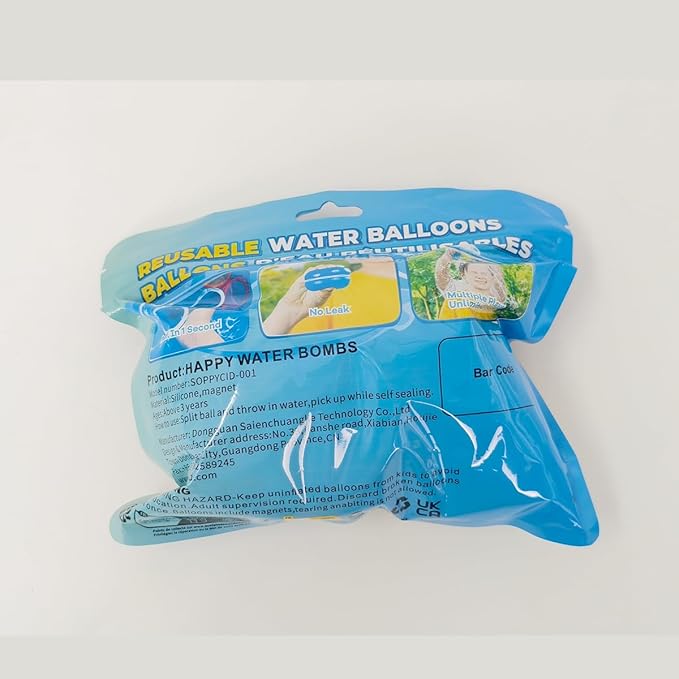 16PCS Magnetic Reusable Water Balloons, Refillable Silicone Bath Pool Beach Toys for Kids, Quick Fill Self-Sealing Splash Balls for Outdoor Water Fun Summer Family Games