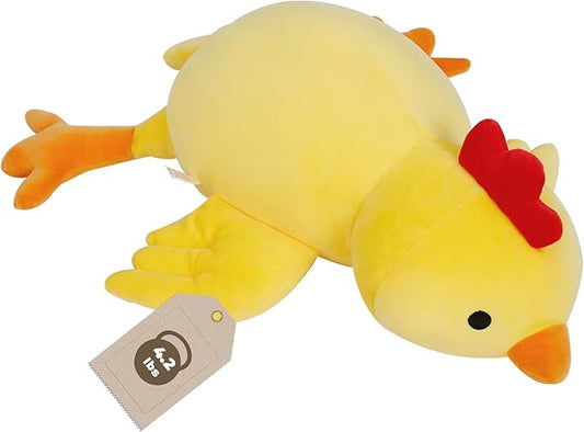 Weighted Chick Stuffed Animals Weighted Chicken Plush Toy 24" 4.2lb Funny Hugging Dolls Plushies Pillows for Boys and Girls (Yellow)