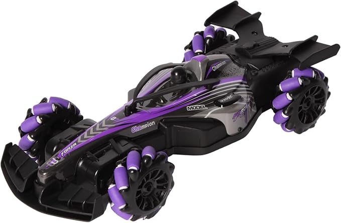 2.4GHz Remote Control Car - 360° Spin High-Speed Drift F1 Formula Racing, with Spray, Music & Light, Toy for Kids 8-12 Year Birthday Coolest Best Toy(Purple)