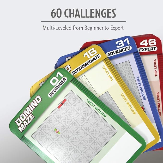 Think Fun 44001012 ThinkFun Domino Maze STEM Toy and Logic Game for Boys and Girls Age 8 and Up - Combines the Fun of Dominos With the Challenge of a Puzzle