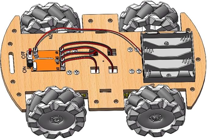 STEM Projects for Kids 6 7 8 9 10 11 12 Year Old ，Build Your Own 4WD Remote Control Car，Science Experiment Electronics Kit，Robotic Car with 68mm Mecanum Wheel ，DIY rc car kit
