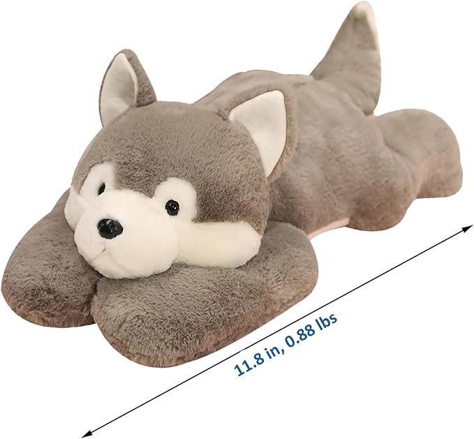 Weighted Stuffed Animals, Weighted Husky Stuffed Animal Toy Cute Husky Plush Pillow for Adults Boys Girls, 11.8in