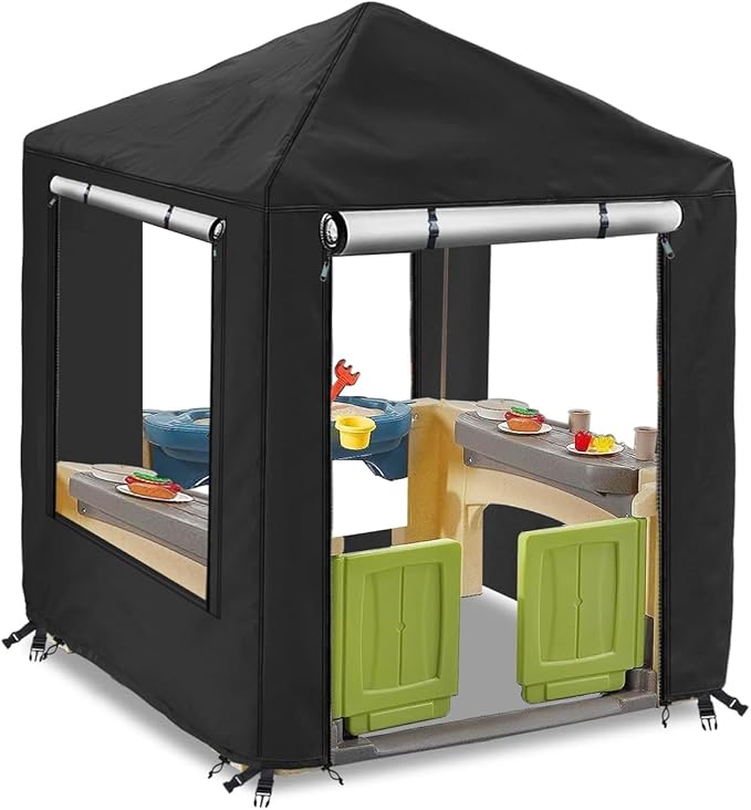Playhouse Cover, kids Playhouse Cover for Outdoor Waterproof,Suitable for Step2 Kids Playhouses and Playhouses of The Same Size as Other Brands Kids Playhouses （ 49.5“ W x 49.5” D x 60.2” H）