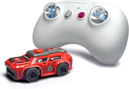 Micro RC Car 1:72 Full Proportional Hall Sensor Mini Remote Control Racing Car for Desktop on Track Play with Expandable Components, Gifts for Adults and Kids with Rechargeable Battery