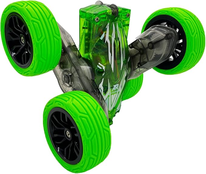 Threeking 1:43 Small Rc Stunt Car Remote Control Cars Toys 360-degree Tumbles Rotating Double-Sided Driving Car Toy Presents Gifts for Boys/Girls Ages 6+