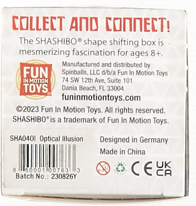 SHASHIBO Shape Shifting Box - STEM Magnetic Fidget Cube That Transforms Into Over 70 Shapes, Download Fun in Motion Toys Mobile App (Optical Ilusion)