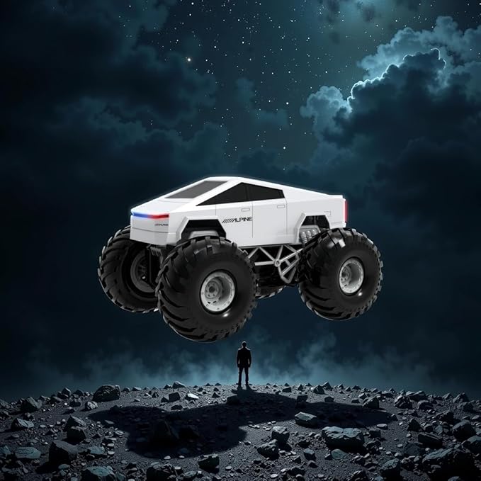 Remote Control Waterproof Cybertruck Toy Car, 4WD Off-Road Pick-up Truck RC Cars for All Terrain, 1:16 Scale Hobby Monster Truck Toys Kids Gifts for Boys/Girls Age 6 7 8 9 10-12+