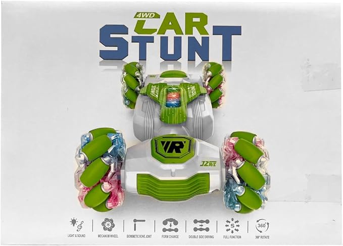 Remote Control Car for Boys: - RC Car Toys Rechargeable Transformers RC Drift Truck with Music Light Gesture Sensing Stunt Truck 360° Rotation Hand Controlled Toy Christmas Birthday Gifts for Kids