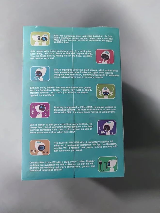 Eilik – Cute Robot Pets for Kids and Adults, Your Perfect Interactive Companion at Home or Workspace, Unique Gifts for Girls & Boys.