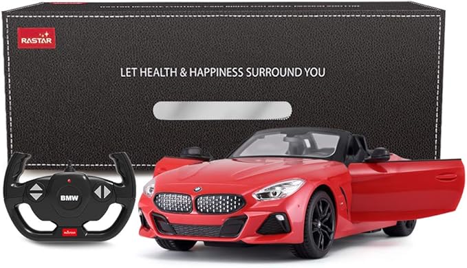 RASTAR BMW RC Car, 1/14 Scale BMW Z4 Roadster New Version Remote Control Car, Convertible Toy Car – Red / 2.4Ghz