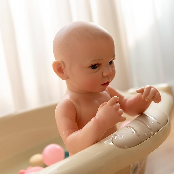 FANCCI Reborn Baby Dolls, 18 inch Newborn Baby Boy Doll with Realistic Veins, Lifelike Handmade Doll Full Body Vinyl Baby Doll, Advanced Painted Gift Set for Kids Age 3+(Woody.L)