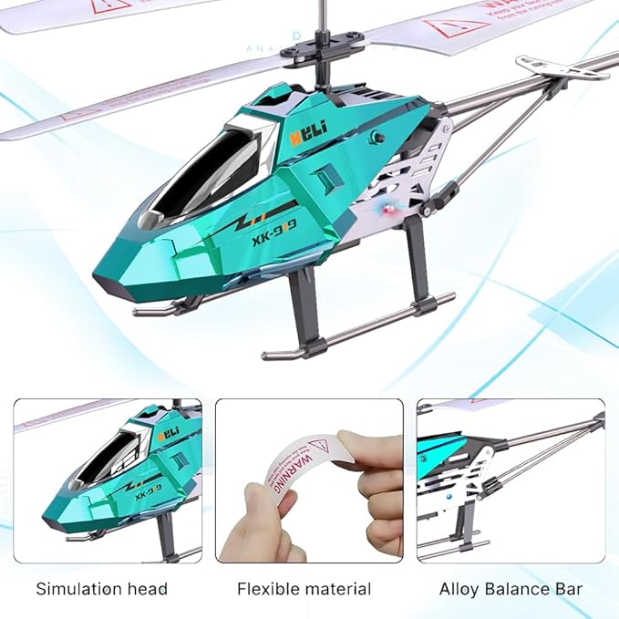 RC Helicopter, Remote Control Helicopter for Kids, 2.4 GHz, LED Light, One-Key Take Off/Landing, Altitude Hold, RC Toys for Boys Girls