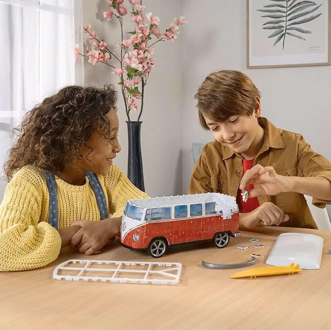 Ravensburger Volkswagen T1 Campervan 3D Jigsaw Puzzle - 162 Pieces | Precision Fit with Easy Click Technology | Engaging Toy for Kids & Adults | Durable Displayable Model