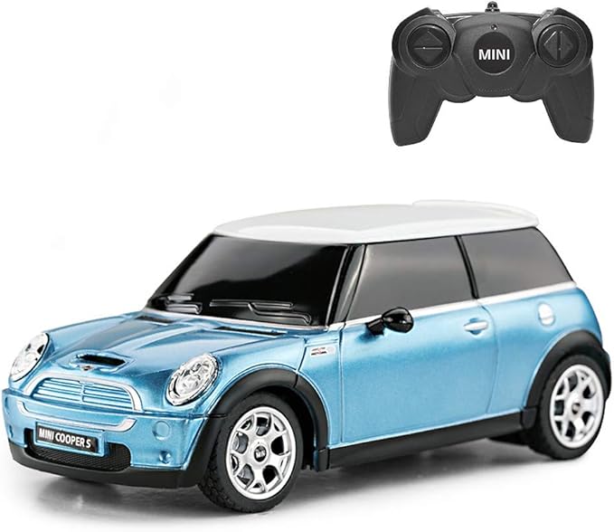 RASTAR 1:24 RC Cars Toy Mini Cooper Car for Kids Mini Cooper S Remote Control Car - Blue