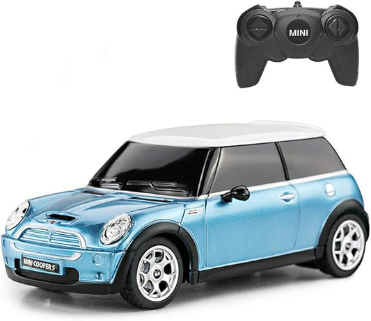 RASTAR 1:24 RC Cars Toy Mini Cooper Car for Kids Mini Cooper S Remote Control Car - Blue