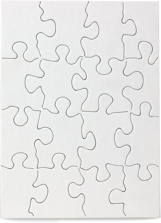 8 Blank Jigsaw Puzzles with Envelopes – 4 x 5.5 Inch, 16 Pieces Each – Hygloss DYI party invites, Perfect for Decorating, Kids' Activities, Arts & Crafts or Party Favors