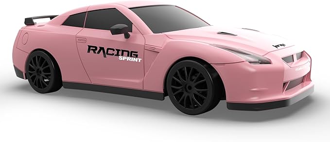 Remote Control Car RC Drift Car 2.4GHz 1:24 Scale 4WD 15KM/H High Speed Model Vehicle with LED Lights Drifting Tire Racing Sport Toy Car for Adults Boys Girls Kids Gift 2Pcs Rechargeable Batteries