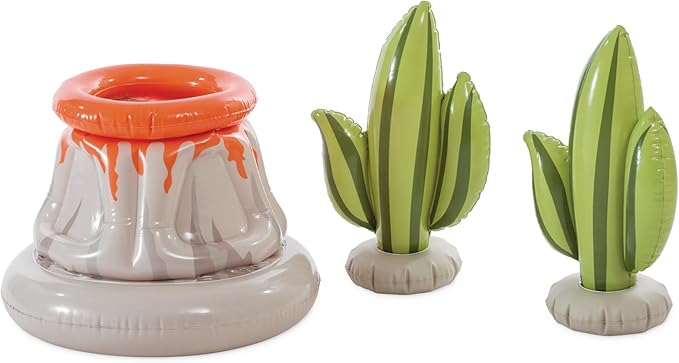 INTEX Jurassic Adventure Inflatable Kiddie Pool with Water Sprayer, Slide & Dinosaurs - 79" x 79" x 14" - Ages 2+