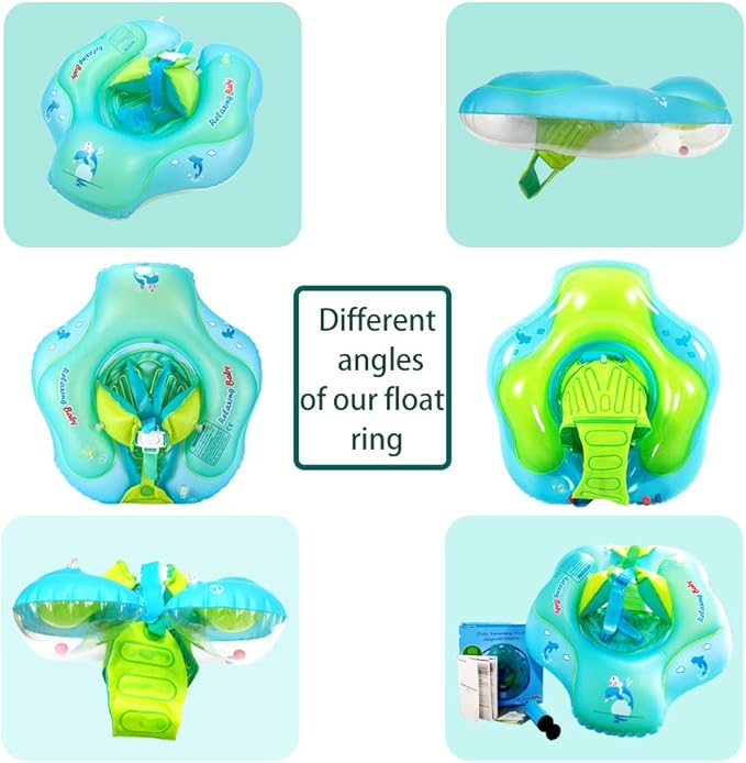 Swimming Ring with Adjustable Seat Pocket,Baby Swimming Pool Floats,Removable Floating Ball,New Upgrade Baby Swim Ring for Ages 6-36 Months Infant Toddler