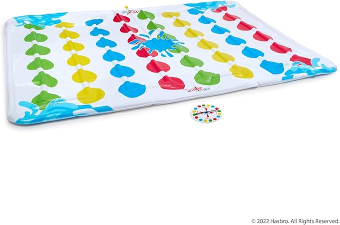 Hasbro Twister Ultimate Splash – Giant Outdoor Inflatable Water Twister Game for Kids – Backyard Summer Fun