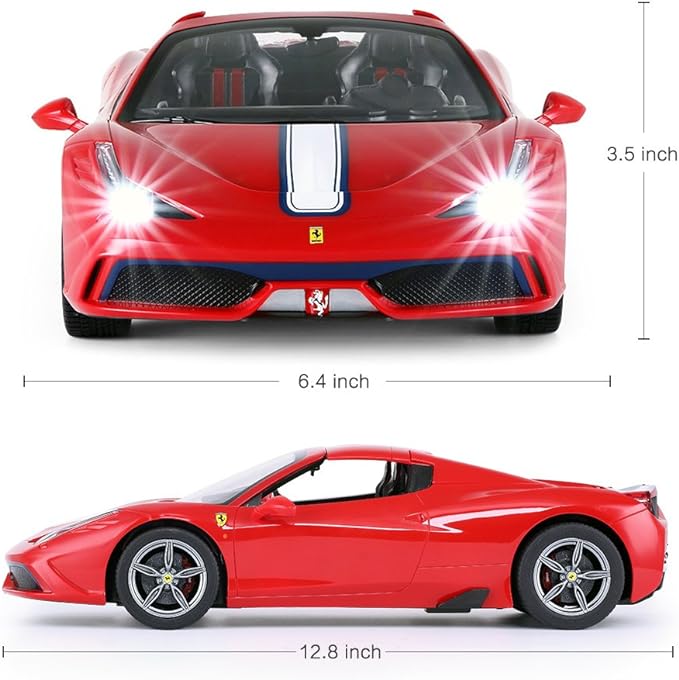 Rastar RC Car | Radio Remote Control Car 1/14 Scale Ferrari 458 Special A, Model Toy Car for Kids, Auto Open & Close, Red