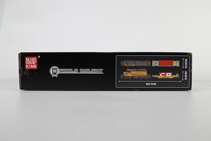 Mould King 12027 Train Building Block Kit, EMD SD40-2 Diesel Locomotive Rail Train with Motor, Remote Controlled Train Set for Kids/Adult Collections Enthusiasts(1170 Pieces)