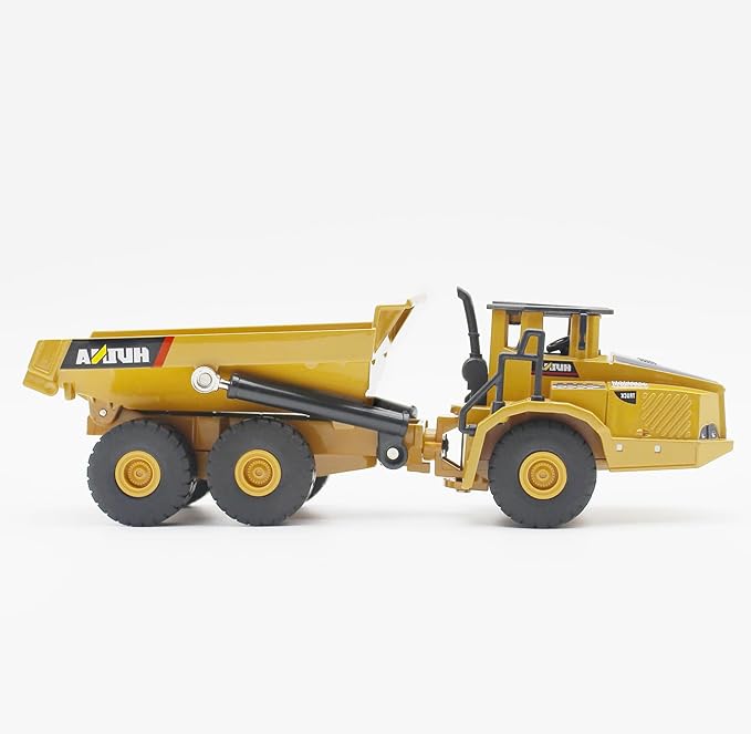 Dollox Die-cast Articulated Dump Truck - 1/50 Metal Construction Vehicle Model Toy Gift for Kids