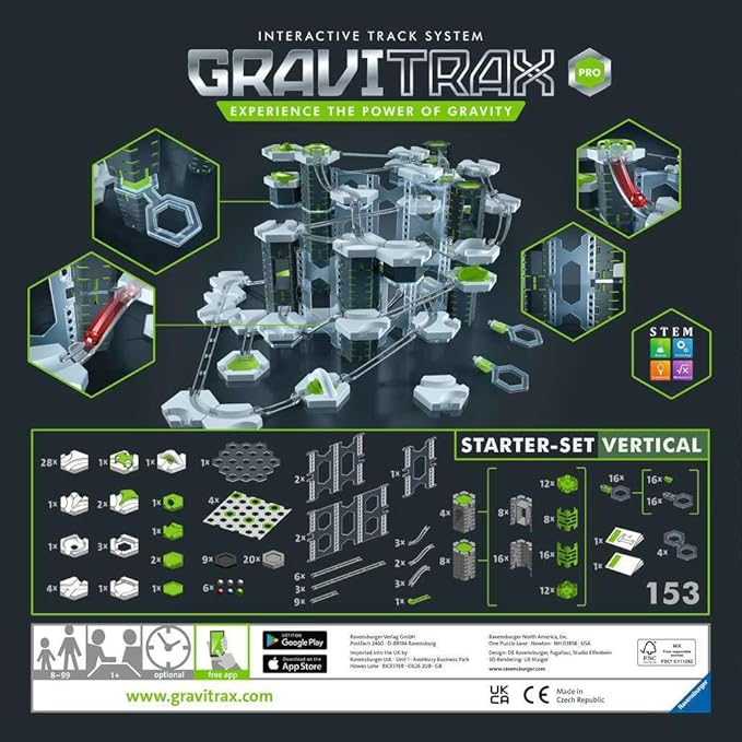 Ravensburger GraviTrax PRO Vertical Starter Set - Innovative Marble Run | STEM Toy | Enhances Creative Thinking | Globally Recognized Brand | Ideal for Boys and Girls Aged 8 and Up