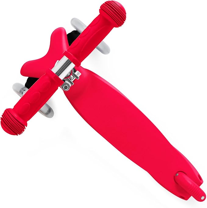 Kids 3-Wheel LED Kick Scooter - Adjustable Height, Lean-to-Steer for Boys & Girls Ages 3-8