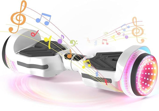 Scooter, Colorful LED Light-Up Wheels, Bluetooth Speakers and APP, Dual 250W Motors, 8.5 mph Max Speed & 8.5 Miles Max Range, Gifts for Kids Adults Girls Boys