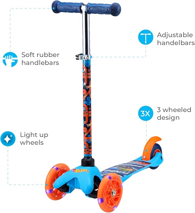 Scooter for Kids Ages 3-5 - Extra Wide Deck & Light Up Wheels, Self Balancing Kids Toys for Boys & Girls, Choose Your Favorite Character