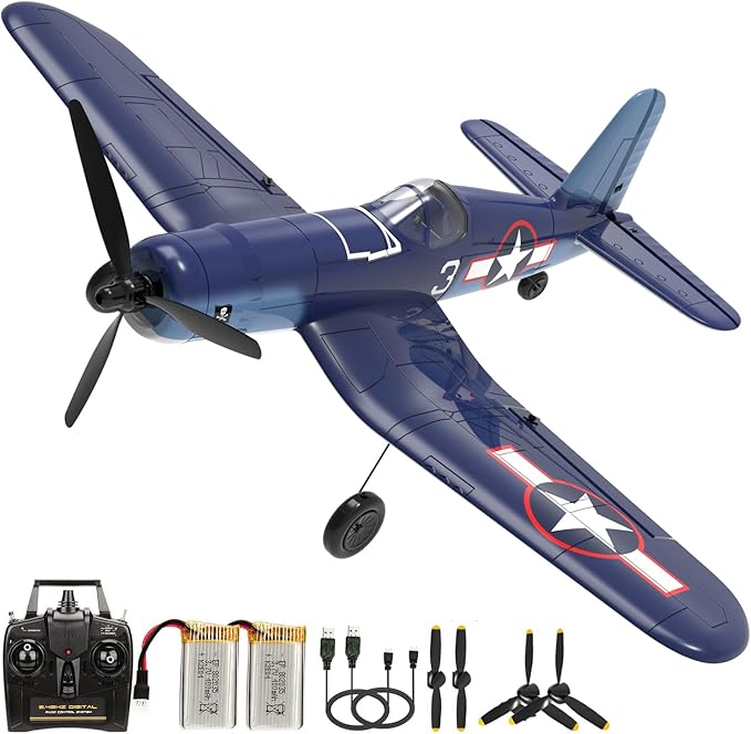 4CH RC Plane, P51D RC Airplane with 3 Modes High Speed Engine, Remote Control Airplane with Xpilot Stabilization System & Aerobatic, Remote Control Plane Gift for Kids & Adults