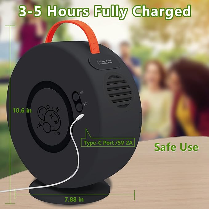 Bubble Machine for Kids Toddlers,Automatic Bubble Blower Rechargeable, 90° 360° Auto Rotatable Portable Bubble Maker Electric Bubbles Toy for 3 4 5 6 7 8 Year Old, Outdoor Wedding Party Gifts